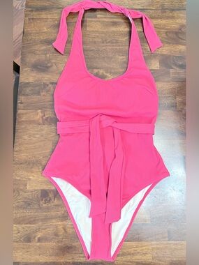Peony Swimwear Berry Halter One Piece Aus size 12 US size 8